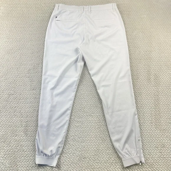 Primo Jogger Pants Mens 32 Regular White Golf Performance Tapered Ankle Zip - Picture 3 of 15